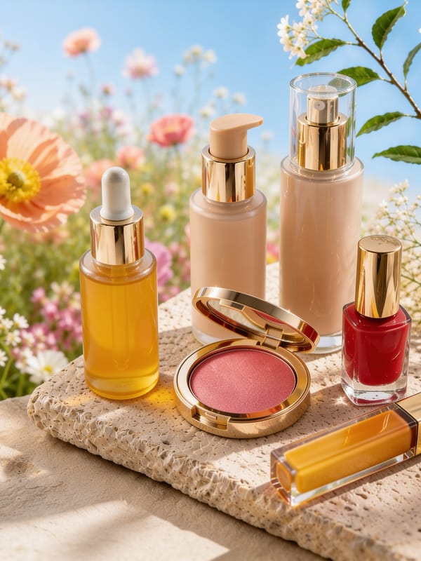 Cosmetics product still life