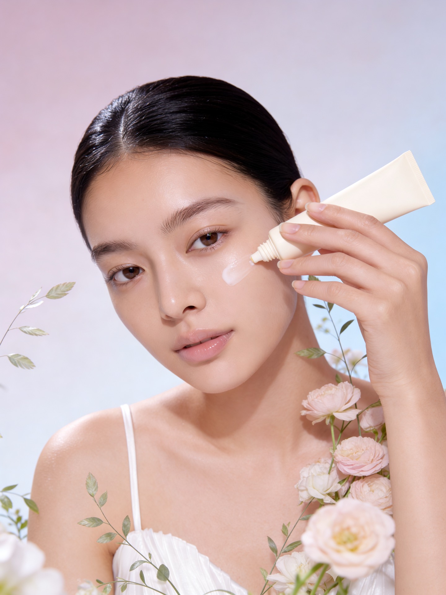 Skincare application detail